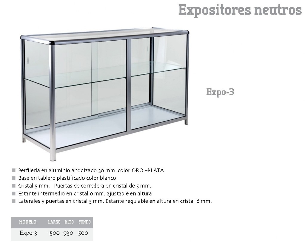 EXPOSITORES NEUTROS EXPO- 1, EXPO-2, EXPO-3 Y EXPO-4