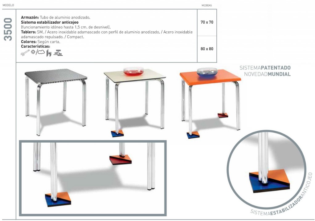 Mesas, sillas, taburetes de aluminio hosteleria cafeteria
