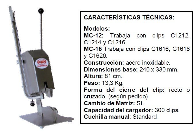 <img src="clipadora MC-12.jpg" alt="Clipadoras manuales">