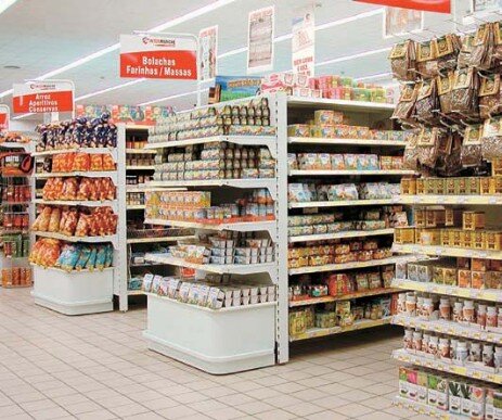 Estanteria de supermercado cabeceras